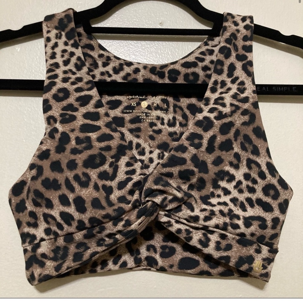 Spiritual Gangster cheetah print sports bra size small
